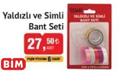 Studi Yaldızlı Ve Simli  Bant Seti