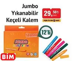 Studi Jumbo Yıkanabilir Keçeli Kalem