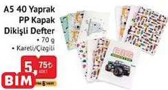 Studi A5 40 Yaprak PP Kapak Dikişli Defter Studi A5 40 Yaprak PP Kapak Dikişli Defter