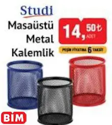 Studi Masaüstü Metal Kalemlik