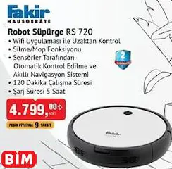 Fakir Robot Süpürge RS 720