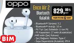 Oppo Enco Air 2  Bluetooth  Kulaklık