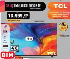 Tcl 58 İnç Uydu Alıcılı Google Tv/Akıllı Televizyon