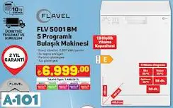 Flavel 5 Programlı Bulaşık Makinesi