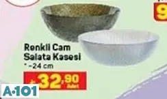 Renkli Cam Salata Kasesi