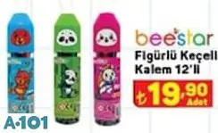 beestar figürlü keçeli kalem 12'li beestar figürlü keçeli kalem 12'li