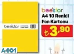 Beestar A4 10 Renkli Fon Kartonu