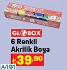 Globox 6 Renkli Akrilik Boya