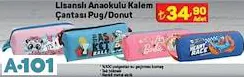 lisanslı anaokulu kalem çantası pug/donut kalemlik lisanslı anaokulu kalem çantası pug/donut kalemlik