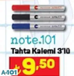 note.101 tahta kalemi 3'lü note.101 tahta kalemi 3'lü