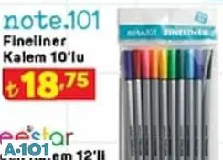 note.101 fineliner kalem 10'lu note.101 fineliner kalem 10'lu