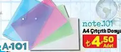 note.101 a4 çıtçıtlı dosya note.101 a4 çıtçıtlı dosya