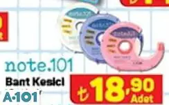 note.101 bant kesici note.101 bant kesici
