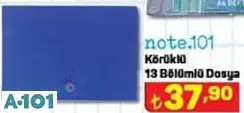 note.101 körüklü 13 bölümlü dosya note.101 körüklü 13 bölümlü dosya