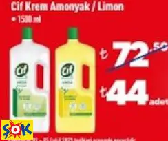 Cif Krem Amonyak/Limon 1500Ml
