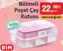 Hobby Life Bölmeli Poşet Çay Kutusu