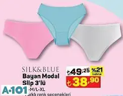 Silk&Blue Kadın Modal Slip Külot 3'Lü