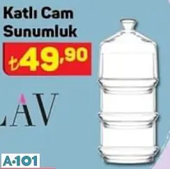 Lav Katlı Cam Sunumluk