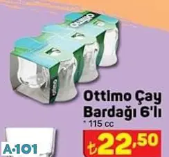 Lav Ottimo Kulplu Çay Bardağı 6'Lı