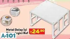 Metal Dolap İçi Düzenleyici Raf