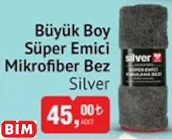 Silver Büyük Boy Süper Emici Mikrofiber Bez