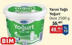 Dost Yarım Yağlı Yoğurt