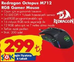 Redragon Octopus M712 RGB Gamer Oyuncu Mouse