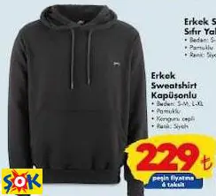 Slazenger Erkek Sweatshirt Kapüşonlu