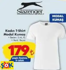 Slazenger Kadın T-Shirt Modal Kumaş
