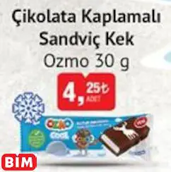 Ozmo Çikolata Kaplamalı Sandviç Kek