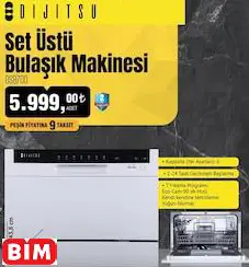 Dijitsu DSB700 Set Üstü Bulaşık Makinesi