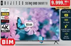 Dijitsu 55 İNÇ UHD SMART TV Akıllı Televizyon