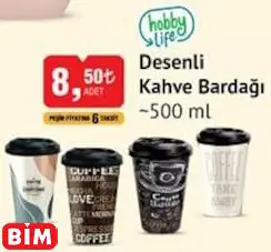 Hobby Life Desenli  Kahve Bardağı