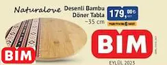 Naturalove Desenli Bambu Döner Tabla