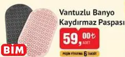 Vantuzlu Banyo Kaydırmaz Paspası