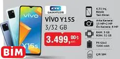 VİVO Y15S 3/32 GB Cep Telefonu