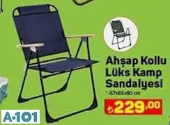 Ahşap Kollu kamp sandalyesi