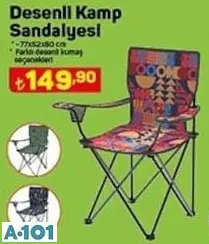 Desenli Kamp Sandalyesi