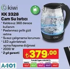 kiwi cam su ısıtıcı