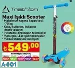 Triathlon Işıklı Scooter