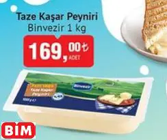 Binvezir  Taze Kaşar Peyniri