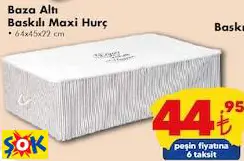 Baza Altı Baskılı Maxi Hurç • 64X45x22 Cm