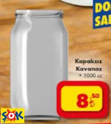 Kapaksız Kavanoz 1000 Cc