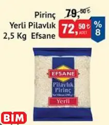 Efsane Pirinç  Yerli Pilavlık