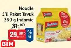 Indomie Noodle  5’Li Paket Tavuk Aromalı
