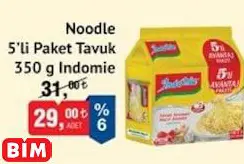 Indomie Noodle 5’li Paket Tavuk Aromalı Indomie Noodle 5’li Paket Tavuk Aromalı