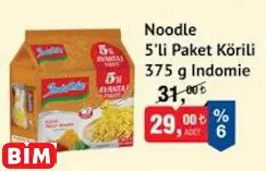 Indomie Noodle 5’li Paket Körili Indomie Noodle 5’li Paket Körili