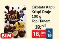 Topi Tanem Çikolata Kaplı Krispi Draje