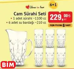 Glass in Love Cam Sürahi Seti Glass in Love Cam Sürahi Seti