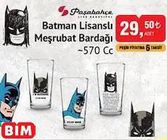 Paşabahçe Live Beautiful Batman Lisanslı Meşrubat Bardağı ~570 Cc